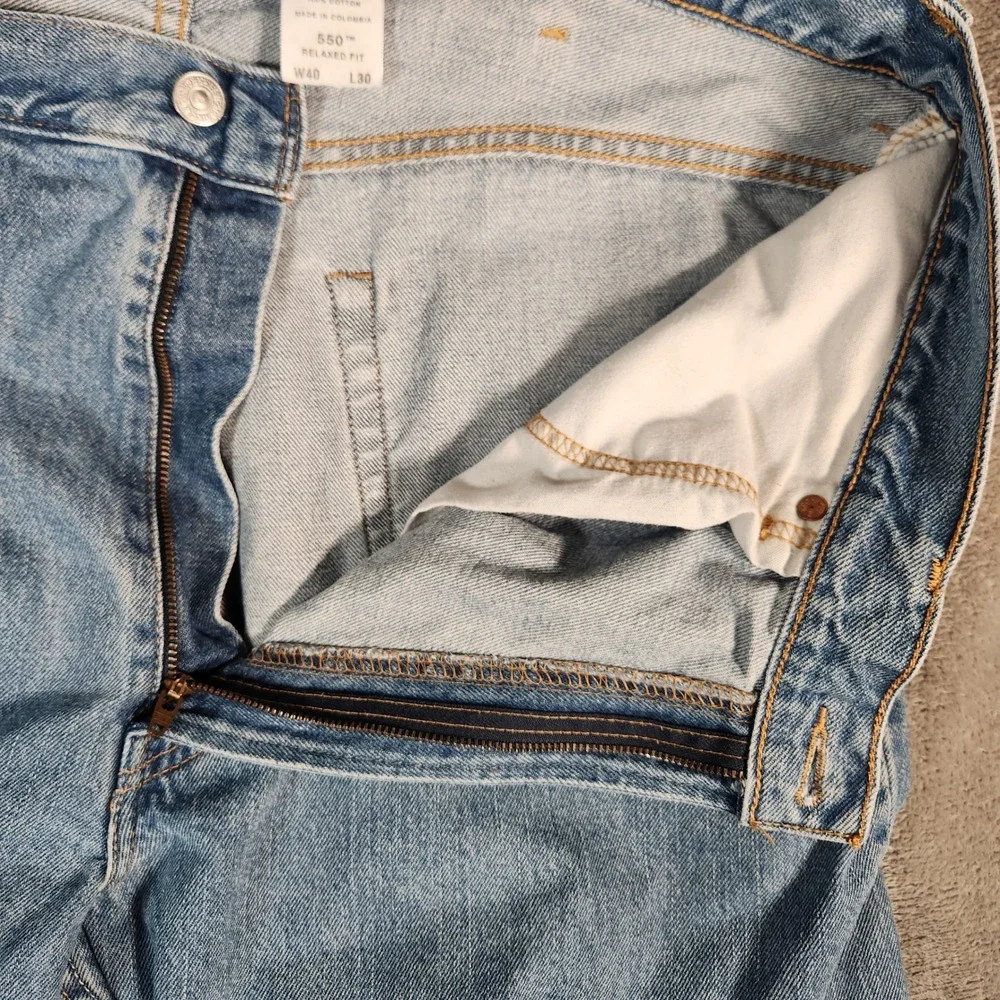 Levi's 550‎ Jeans Men's 40X30 Blue Relaxed Fit Light Wash Denim